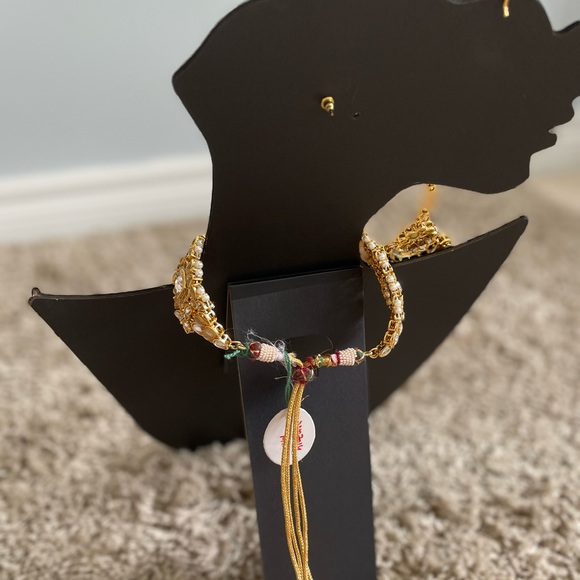 Kundan Indian choker 3-piece set - Picture 3 of 3